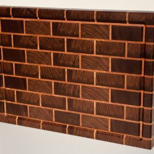 Brick Pattern - End-Grain Cutting Board - Walnut with Cherry